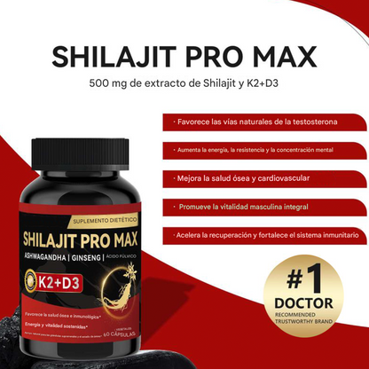 Shilajit PRO MAX - Poder y Rendimiento Masculino