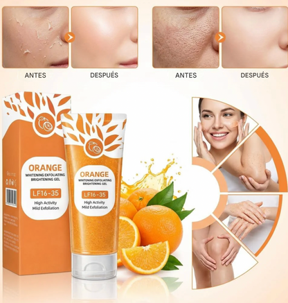 Gel exfoliante iluminador con enzimas de naranja